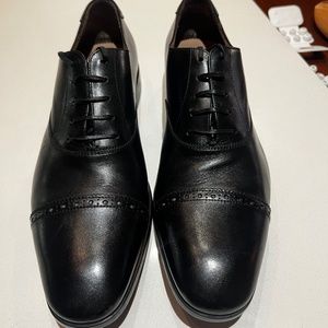 Salvatore Ferragamo Black Leather Oxfords